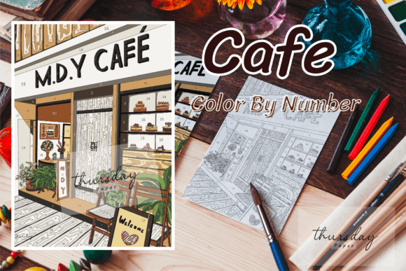 Cafe Color by Number: A Designer's Guide to Stress-Free Creativity
