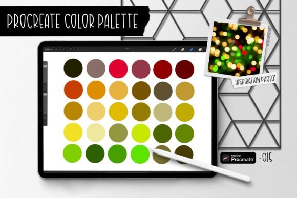 Christmas Bokeh Procreate Color Palette: Digital Holiday Magic