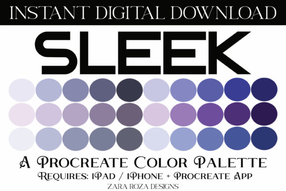 Elevate Your Digital Art with the Sleek Procreate Color Palette