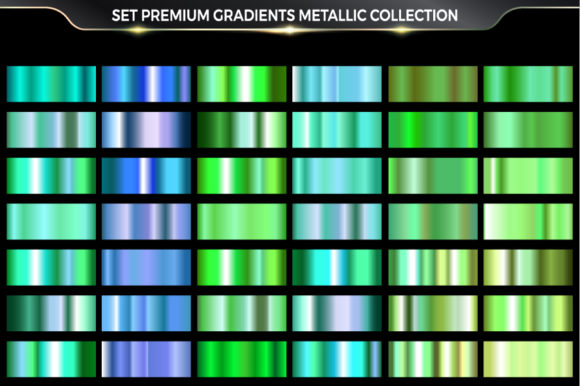 Elevate Your Palette with Green Swatches Color Gradient Graphic