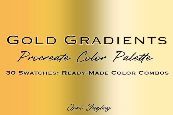 Gold Gradient Procreate Color Palette: Effortless Metallic Effects