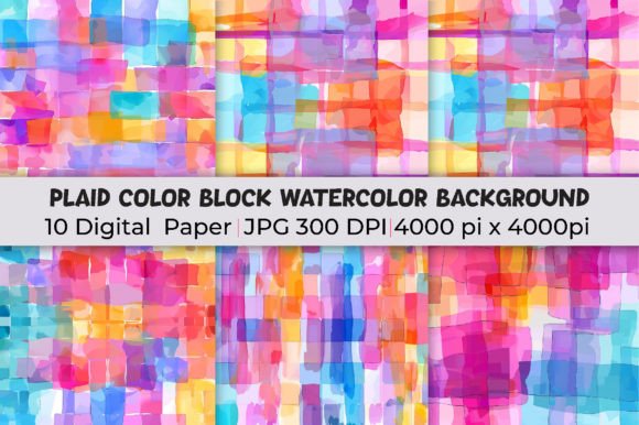 Mastering the Plaid Color Block Watercolor Background