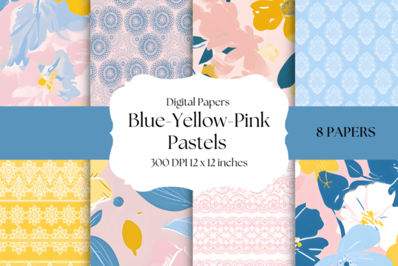 Pastel Color Floral Digital Papers: A Dreamy Design Foundation