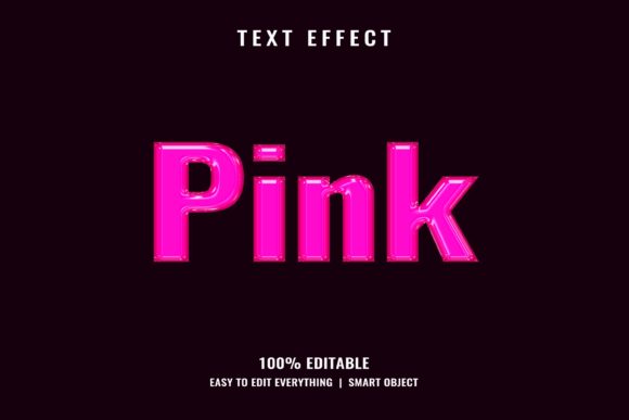 Pink 3D Glossy Color Style Text Effect: A Designer's Guide