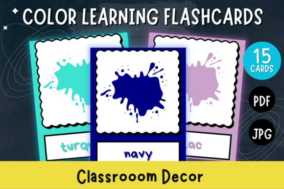 Printable Color Learning Flashcards: A Design Asset for Early Education